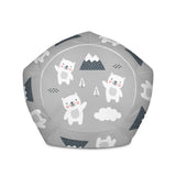 Bodhi Bear Designer Bean Bag In Soft Grey