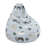 Gustus the Sloth Designer Bean Bag Chair Cover in Pastel Blue