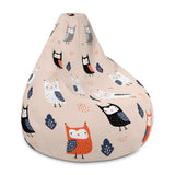 Owlette the Owl Bean Bag Cover In Muted Peach