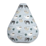 Gustus the Sloth Designer Bean Bag Chair Cover in Pastel Blue